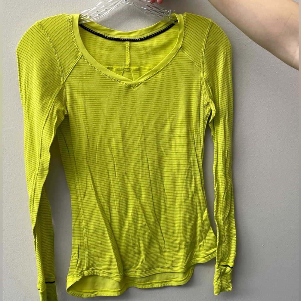 Lululemon light weight yellow long sleeve